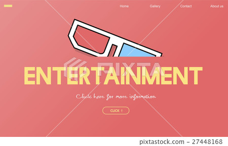 Entertainment 3D Glasses Movie Media Recreation Online Concept Entertainment 3D Glasses Movie Media Recreation Online Concept 27448168