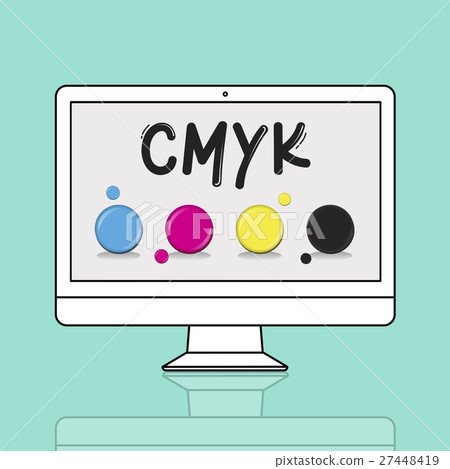 CMYK Creative Design Color Ink Mixture Printing Concept CMYK Creative Design Color Ink Mixture Printing Concept 27448419