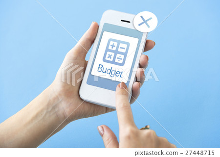 Accounting Banking Investment Budget Calculator Concept 27448715