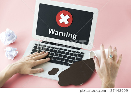 Unsecured Unavailable Spyware Crash Denied Concept Unsecured Unavailable Spyware Crash Denied Concept 27448999