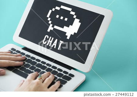 Social Media Blog Chat Icon Concept 27449112