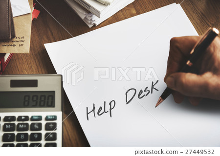 Helpdesk Service Assitance Support Help Customer Satisfaction Concept 27449532
