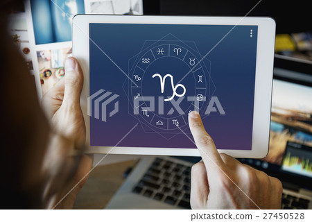 Capricorn Horoscope Zodiac Online Graphic Concept Capricorn Horoscope Zodiac Online Graphic Concept 27450528