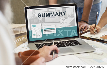 Analytics Business Review Marketing Information Concept 27450697