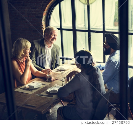 Business People Dining Together Concept Business People Dining Together Concept 27450793