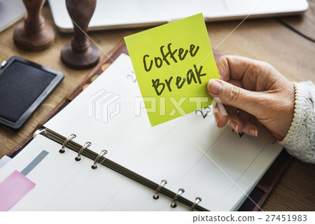 Coffee Break Leisure Resting Relaxation Cessation Concept 27451983