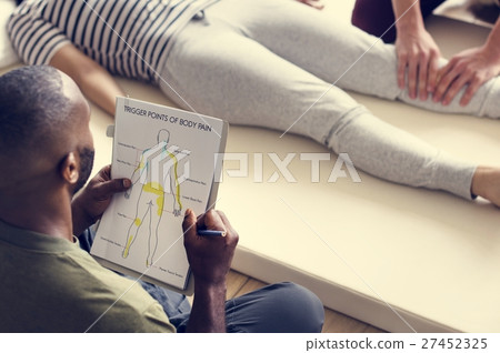 Health Wellness Massage Training Concept Health Wellness Massage Training Concept 27452325