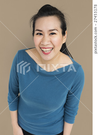 Woman Cheerful Studio Portrait Concept 27453178
