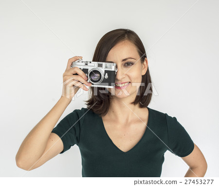 Woman Lady Casual Studio Model Natural Portrait Concept 27453277