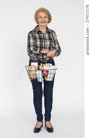 Senior Caucasion Woman Cheerful Portrait Concept 27453376