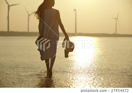 在台灣高見濕地觀光的女人 27454872