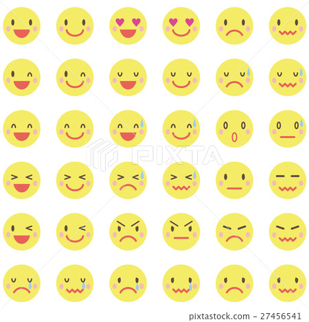 Yellow face expression pattern icon - Stock Illustration [27456541] - PIXTA