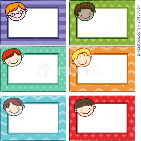 Stickman Kids Name Boys Stock Illustration