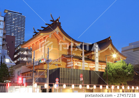 島根寺（東京·日本橋）的傍晚風景 27457218