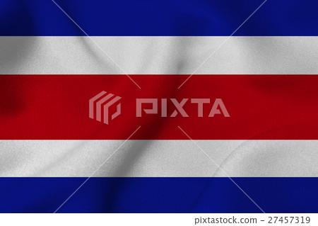 Costa Rica flag 3D illustration symbol. Costa Rica flag 3D illustration symbol. 27457319