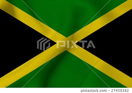 Jamaica flag 3D illustration symbol. Jamaica flag 3D illustration symbol. 27458382