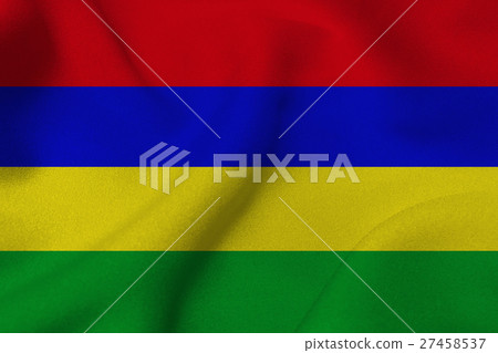 Mauritius national flag 3D illustration symbol. 27458537