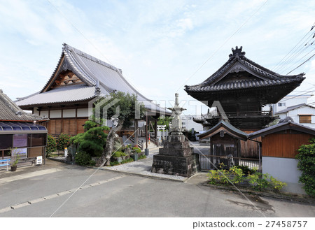 四國佛教寺院16號佛教寺院“Kanonji”大廳和鍾樓門 27458757