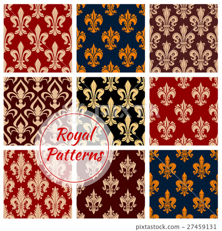 Royal vector seamless patterns set - Stock Illustration [27459131] - PIXTA