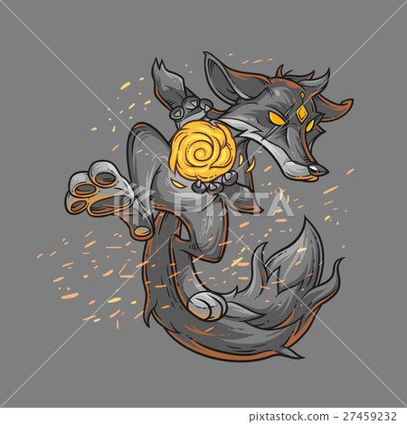 Vector illustration of a fire fox. 27459232