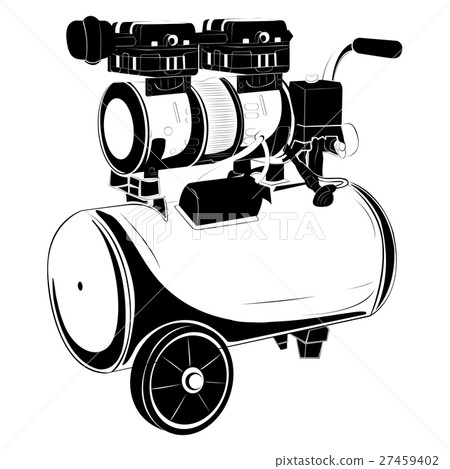 Kompressor Vector Vector pump compressor. Air compressor. - Stock Illustration [27459402 ...
