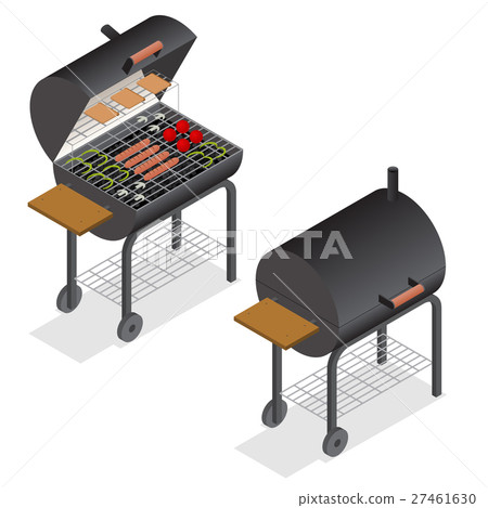 Barbecue Isometric View. Vector - Stock Illustration [27461630] - PIXTA