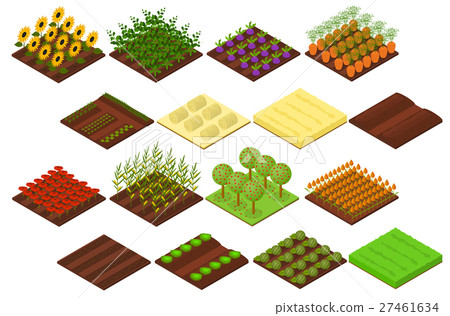 Farm Set Isometric View. Vector - Stock Illustration [27461634] - PIXTA