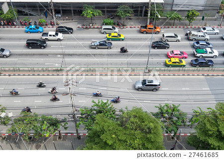 Above traffic on road in bangkok 27461685