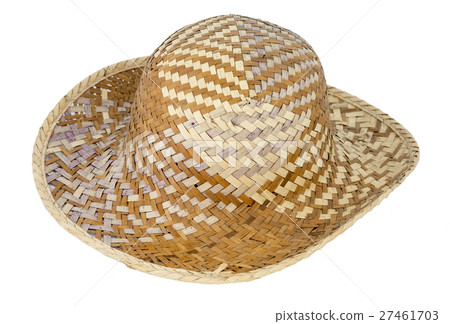 Hat weave wicker wide ancient traditional 27461703