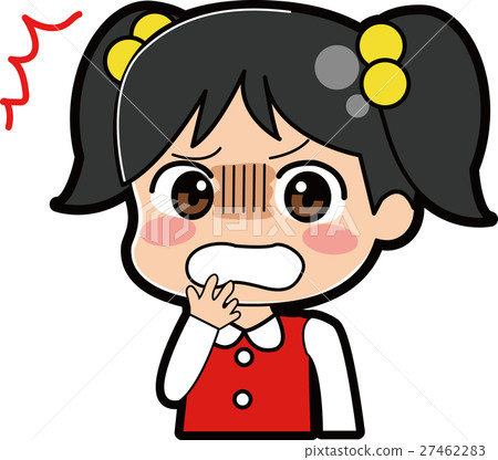 Illustration of a girl shocked 27462283
