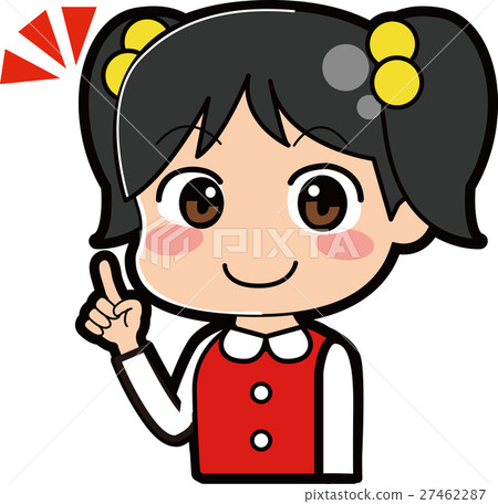 一個指點女孩的例證 27462287