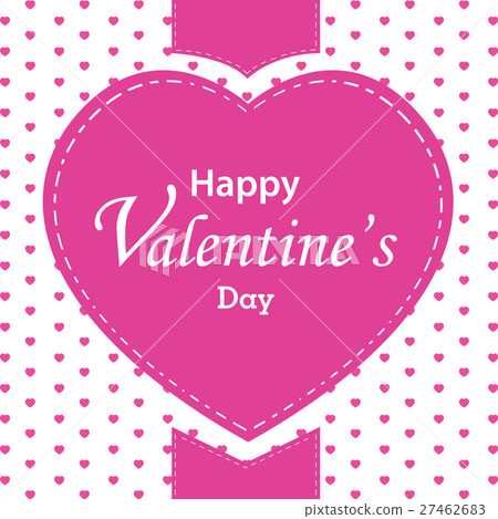 Valentine's Day and big heart on white background. 27462683