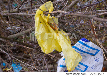 Pile of plastic bags and other refined petroleum Pile of plastic bags and other refined petroleum 27463514