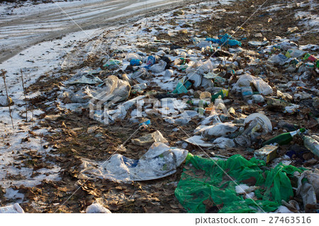 Pile of plastic bags and other refined petroleum Pile of plastic bags and other refined petroleum 27463516
