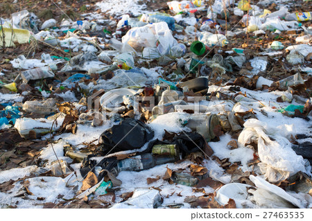 Pile of plastic bags and other refined petroleum Pile of plastic bags and other refined petroleum 27463535