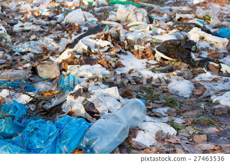 Pile of plastic bags and other refined petroleum Pile of plastic bags and other refined petroleum 27463536