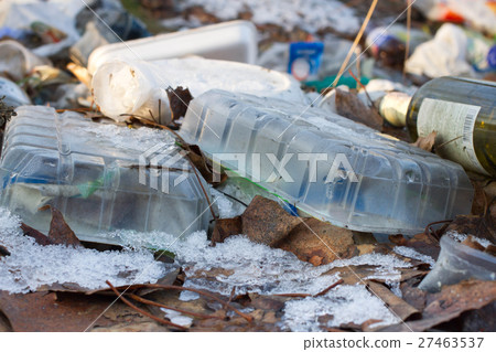 Pile of plastic bags and other refined petroleum Pile of plastic bags and other refined petroleum 27463537