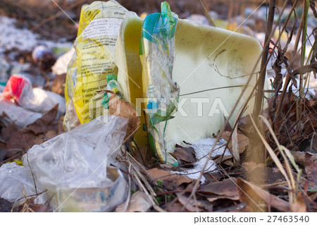 Pile of plastic bags and other refined petroleum Pile of plastic bags and other refined petroleum 27463540