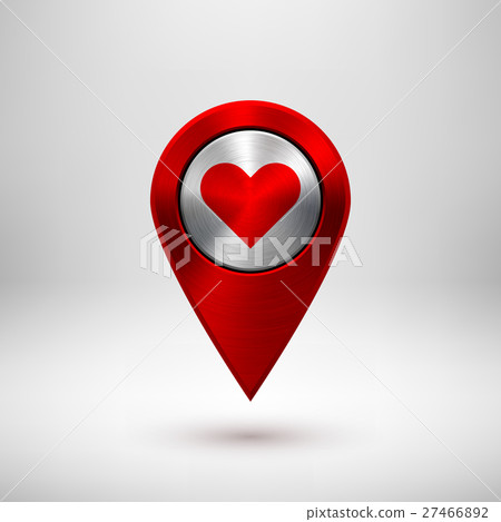 Red Technology GPS Map Pointer - Stock Illustration [27466892] - PIXTA