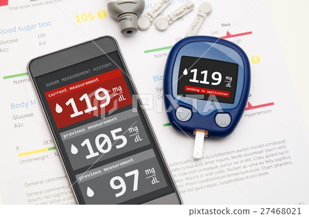 Application for diabetes on smartphone Application for diabetes on smartphone 27468021