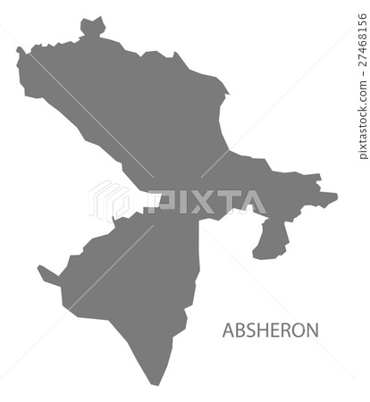 Absheron Azerbaijan Map grey 27468156