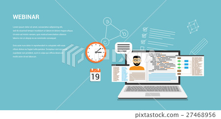 online webinar concept banner online webinar concept banner 27468956