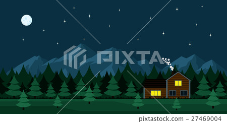 house in the forest - Stock Illustration [27469004] - PIXTA