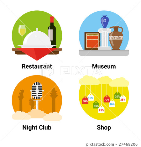 flat style entertainment icons 27469206