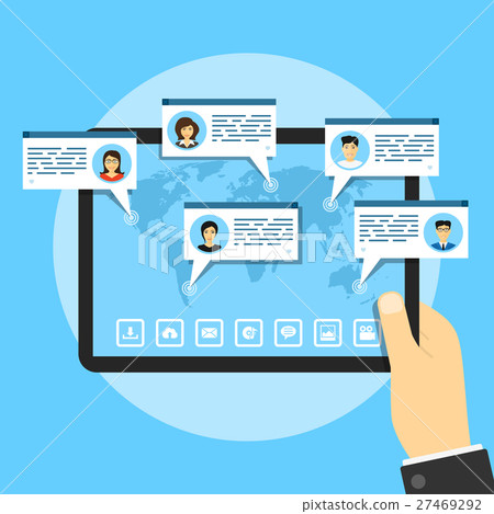 social network concept 27469292