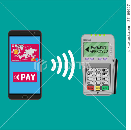 Nfc payment flat design style 27469697