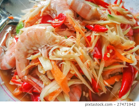 Closeup Papaya Salad 27471942
