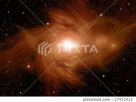 Stars, dust and gas nebula in a far galaxy Stars, dust and gas nebula in a far galaxy 27472422