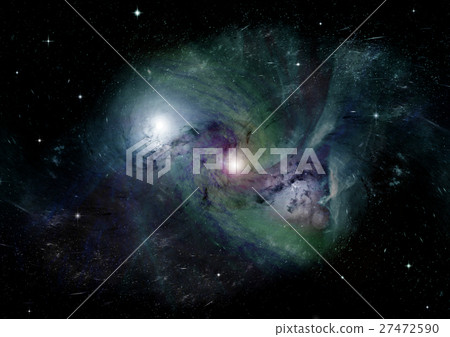 Stars, dust and gas nebula in a far galaxy 27472590