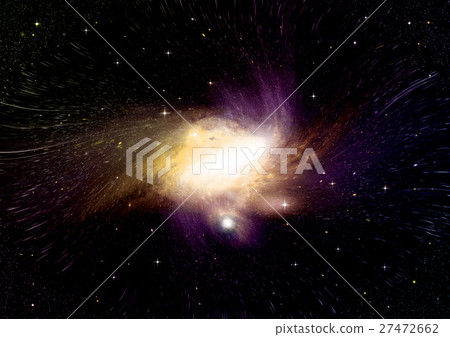 Stars, dust and gas nebula in a far galaxy 27472662